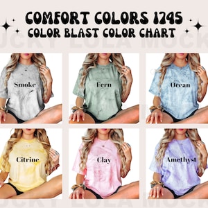 Comfort Colors 1745 Color Chart, Comfort Colors 1745 Color Blast Mockup, Model Mockup, Comfort Colors Mockup, Color Blast Mockup, image 1