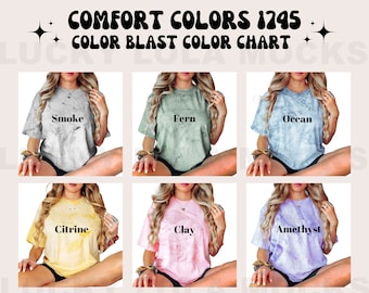Comfort Colors 1745 Color Chart, Comfort Colors 1745 Color Blast Mockup, Model Mockup, Comfort Colors Mockup, Color Blast Mockup,