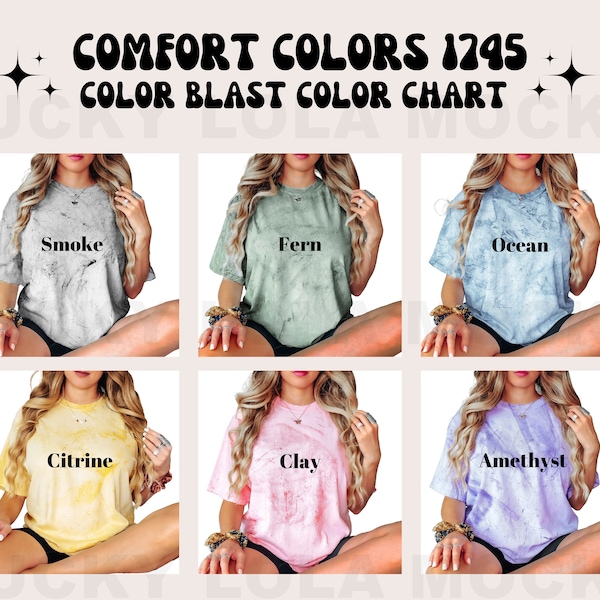Comfort Colors 1745 Color Chart, Comfort Colors 1745 Color Blast Mockup, Model Mockup, Comfort Colors Mockup, Color Blast Mockup,