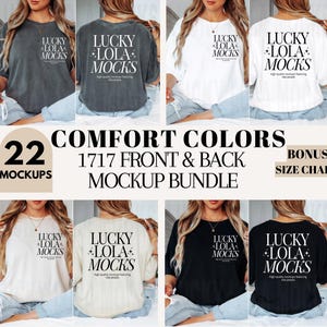 Comfort Colors 1717 Front and Back Mockup Bundle, c1717 Mockup Bundle, Comfort Colors Mockup, c1717 Front and Back, 1717 Front and Back
