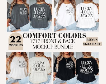 Comfort Colors 1717 Front and Back Mockup Bundle, c1717 Mockup Bundle, Comfort Colors Mockup, c1717 Front and Back, 1717 Front and Back