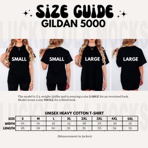 Gildan 5000 Size Chart, Oversized Size Chart, Size Guide Mockup, Gildan Size Chart, Size Chart Mockup, Gildan 5000 Size Guide