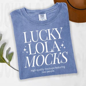 Comfort Colors 1717 Blue Jean Mockup, 1717 Flatlay Mockup, c1717 Mockup, Comfort Colors Flat Lay Mockup, 1717 Flatlay Mockup