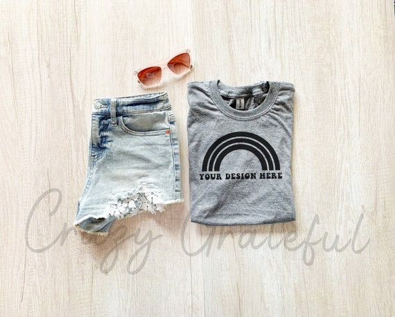 Gildan 64000 Graphite Heather Mockup 