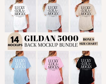 Gildan 5000 Back Mockup Bundle, Gildan Shirt Mockup Bundle, Model Mockup, G5000 Mockup, Gildan 5000 Bundle, Mock Up Bundle, Model Mockup
