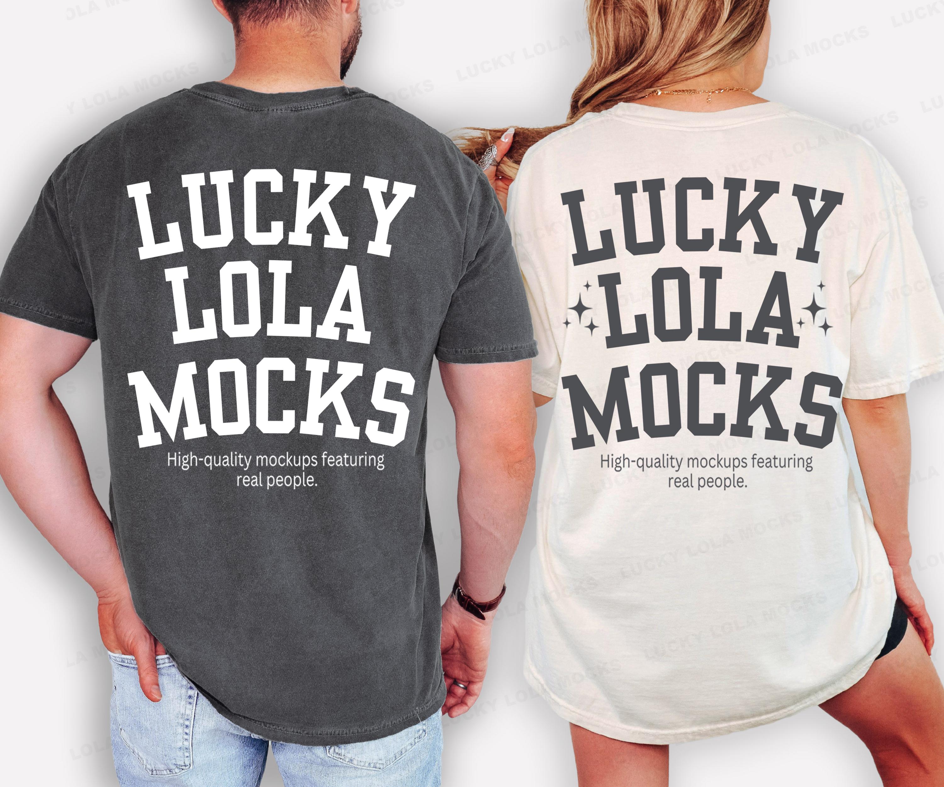 Comfort Colors 1717 Mockup, Matching Comfort Colors, Couples Mockup Shirt, Back Comfort Colors Mock Up, 1717 Ivory, 1717 Pepper Mockup