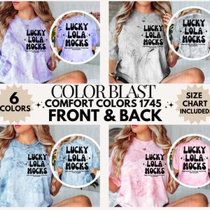 Comfort Colors 1745 Color Blast Mockup Bundle, Colorbast Shirt Mockup Bundle, 1745 Back of Shirt, 1745 Mockup Bundle, Color Blast Mock Up