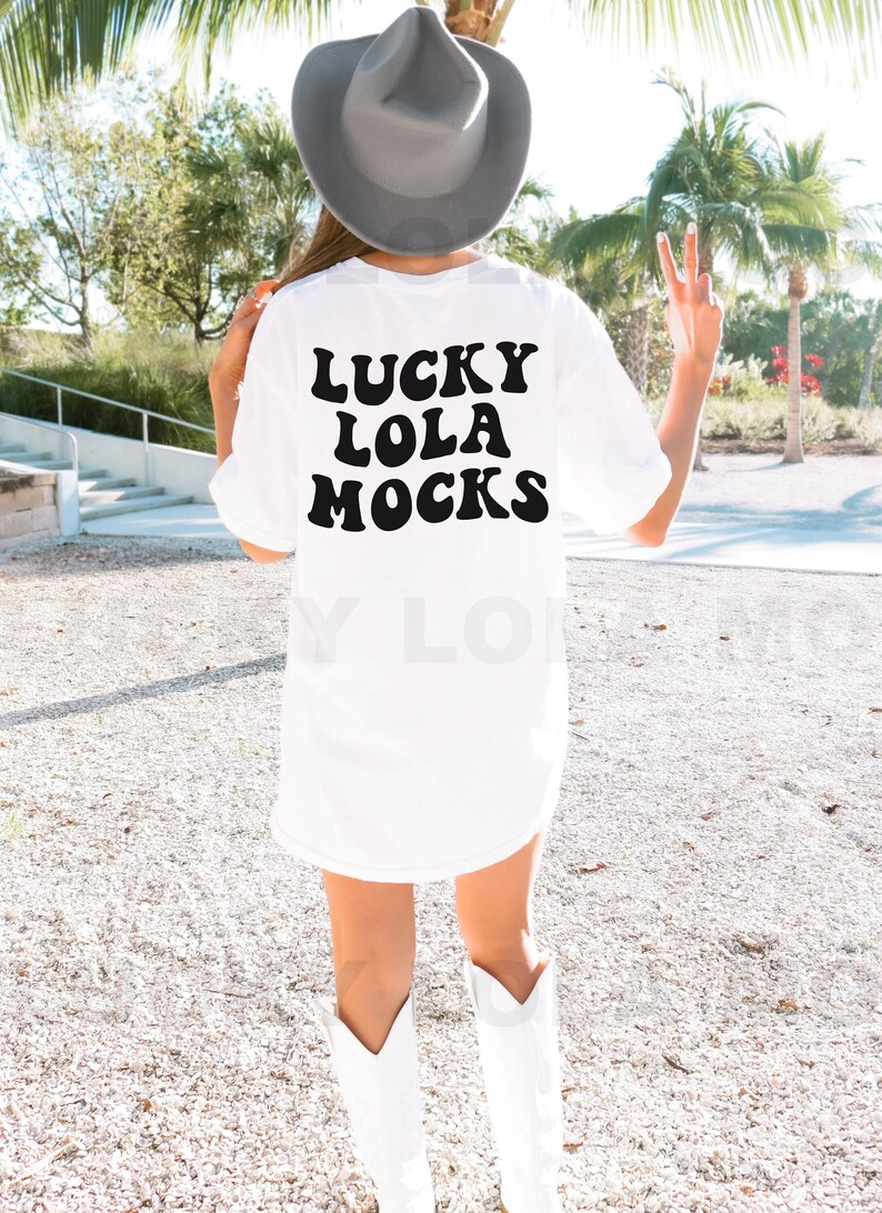 Comfort Colors C1717 Mockup | C1717 White Mockup | Back Mockup | Back of Shirt Mockup | Oversized Mockup | White T-Shirt Mockup image 1