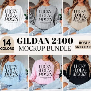 Gildan 2400 Mockup Bundle, Gildan Long Sleeve Mockup, Gildan 2400 Mockup, Gildan g240 Mockup, Long Sleeve Shirt Mock Up, Model Mockup