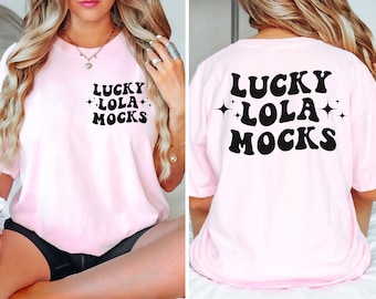 Comfort Colors Blossom Front Back, Backside Mockup, Front Back Mockup, C1717 Blossom Mockup, Oversized Mockup, Model Mock Up, 1717 Back Mock