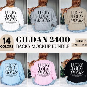 Gildan 2400 Back Mockup Bundle, Gildan Long Sleeve Mockup, Gildan 2400 Mockup, Gildan g240 Mockup, Long Sleeve Shirt Mock Up, Model Mockup