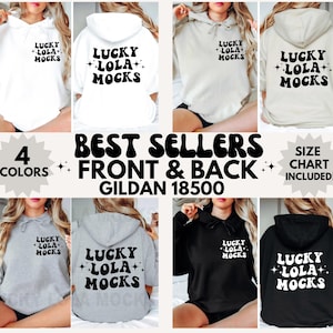 Gildan 18500 Front and Back Mockup Bundle, Front Back Mockup, Gildan 18500 Bundle, Model Mockup, Gildan 18500 Mockup, Front and Back Mockup