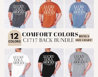 Comfort Colors 1717 Mockup Bundle, 1717 Back Mockup Comfort Colors, CC1717 Men Mock Up, Male Mockup, Model Mockup, c1717 Back Mockup