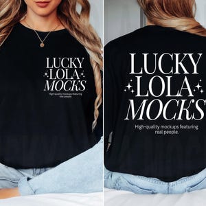 Gildan 2400 Front and Back Mockup, Gildan 2400 Black Mockup, Gildan Long Sleeve Mockup, Long Sleeve Shirt Mock Up, Model Mockup, Front Back