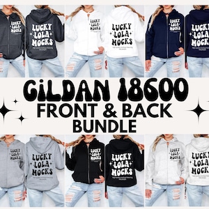 Gildan 18600 Mockup Bundle, Front and Back Mockup, 18600 Mockup, Gildan Zip Hoodie Mockup, Gildan Zip Up Mock Up, Zip Up Hoodie Mockup