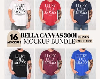 Male Mockup Bundle, Bella Canvas 3001 Mockup Bundle, Man Mockup 3001, Bella Canvas Mockup for Men, Men Mockup Bundle, 3001 Male Mockup