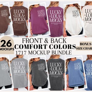 Comfort Colors 1717 Front Back Mockup Bundle, 1717 Front and Back Mockup, Comfort Colors 1717 Mockup Bundle Front Back, Front Back 1717