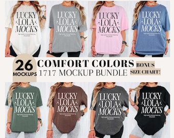 Comfort Colors 1717 Mockup-paket, c1717 Mockup-paket, cc1717 Mockup-paket, Comfort Colors-paket, 1717-paket Mockup, Riktiga modellmockups