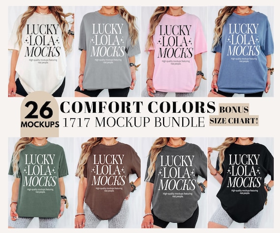 Comfort Colors 1717 Mockup Bundles, c1717 Mockup Bundle, cc1717 Mockup Bundle, Comfort Colors Bundle, 1717 Bundle Mockup, Real Model Mockups