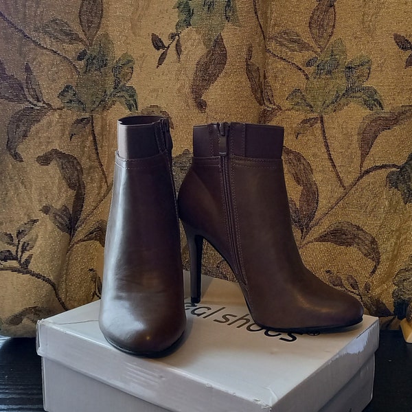 Brown Leather Ankle Boots