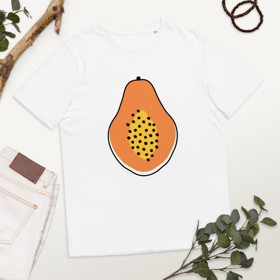 Papaya Shirt, Funny Shirt.unisex Organic Cotton T-shirt 