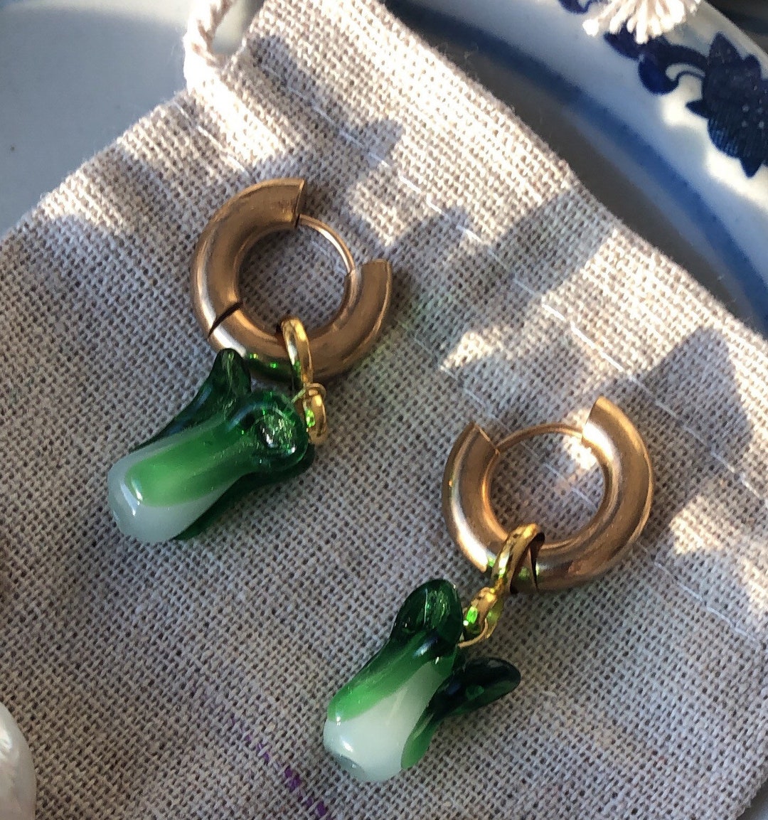 Bok Choy Chinese Cabbage Earrings Etsy