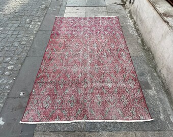 Vintage Rug, 4x6 Rug, Soft Turkish Rug, Oushak Area Rug, Anatolian Rug 4x6, Handmade Wool Rug, Neutral Turkish Rug, Oushak Rug 4x6, RAF16
