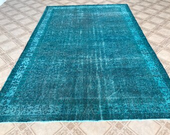 Area Rug, Turkish Rug, 7.1x11.0 ft, Bedroom Rug, Oriental Rug, Handmade Rug,Vintage Rug, Oushak Rug, Antique Rug, Organic Wool Rug, G321