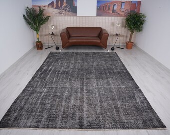 7x10 Rug, Oversize Rug, Neutral Vintage Rug, Turkish Rug 7x10, Large Oushak Rug, Handmade Rug,Natural Rug, Faded Rug,Muted Oushak Rug,KF647