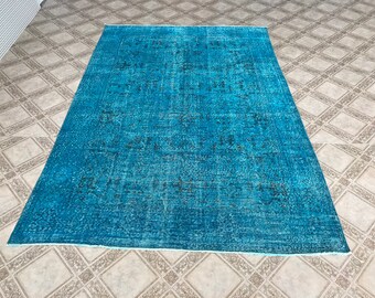 Oushak Rug, turkish rug, vintage rug 7x10, oversize rug, oriental wool rug, boho unique rug, home decor, living room rug, 7x10 rug, MKF403