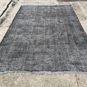 VINTAGE RUG/ Turkish Rug /Oushak Rug/ Bohemian Rug/ Area Rug / Antique Rug / 6.7x9.8 feet / Boho Decor / Unique Rug / Organic Rug / YK573