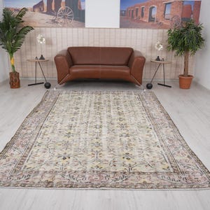 6x9 Rug, Turkish Anatolia Rug, Turkish Rug 6x9, Vintage Rug 6x9, Oushak Rug, 6x9 Area Rug, Handmade Wool Rug, Antique Rug, 6x9 Carpet,246
