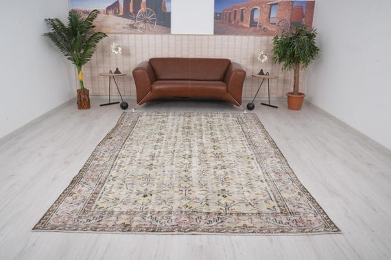 6x9 Rug, Turkish Anatolia Rug, Turkish Rug 6x9, Vintage Rug 6x9, Oushak Rug, 6x9 Area Rug, Handmade Wool Rug, Antique Rug, 6x9 Carpet,246