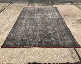 7x10 Rug, Oversize Rug, Neutral Vintage Rug, Turkish Rug 7x10, Large Oushak Rug, Handmade Rug,Natural Rug, Faded Rug, Muted Oushak Rug,AK812