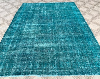 Vintage area rug/bohemian rug/ Living room rug/Turkish rug / Oushak area rug /Free Shippinq / Kitchen rug/Vintage Room rug/ 7x9.3, G317
