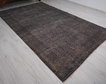 Dywan 6x10, dywan Oushak, dywan vintage, dywan turecki, duży dywan turecki, dywan wełniany, dywan vintage Oushak, dywan organiczny, dywan antyczny, dywan neutralny, 846