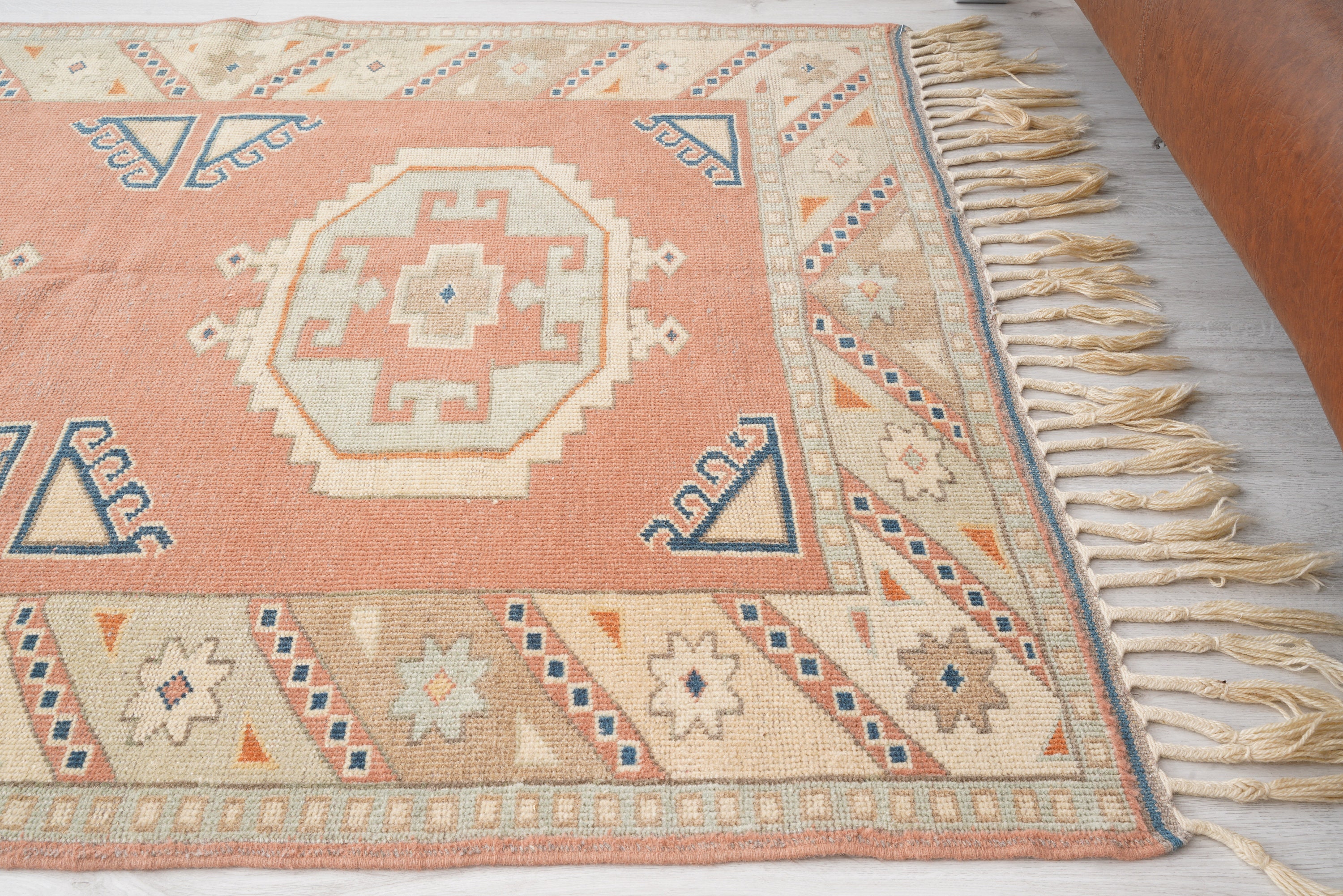 4x5 Rug, Faded Turkish Rug, Vintage Rug, Handmade Wool Rug, Area 