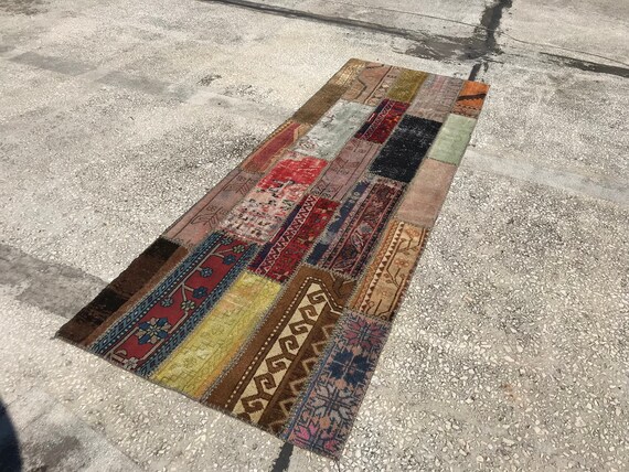 ランナー ヴィンテージ ラグ、廊下用ラグ ランナー、3.2 x 9.6