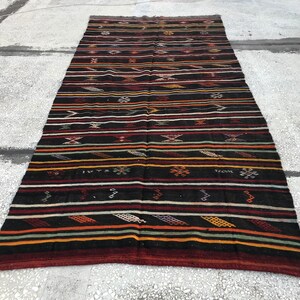 unique kilim rug, antique kilim rug emroidered kilim, 5.3x11.6 ft. free shipping  colored kilim, handwoven kilim large size kilim YK141