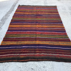unique kilim rug, antique kilim rug emroidered kilim, 5.8x9.7 ft. free shipping red colored kilim, handwoven kilim large size kilim YK113