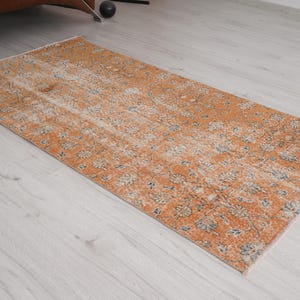 3x6 Rug, Handmade Area Rug,Turkish Rug 3x6, Small Vintage Rug, Oushak Rug, Antique Rug, Wool Rug, Organic Rug, Muted Rug, Neutral Rug, 214