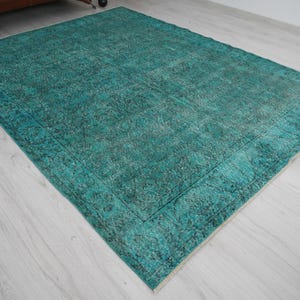 7x9 Rug, Faded Turkish Rug, Neutral Vintage Rug, Muted Oushak Rug 7x9, Turkey Rug,Faded Rug,Antique Rug,Area Rug,Unique Rug,Oriental Rug,829