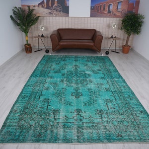 7x11 Rug, Oversize Turkish Rug 7x11 Area Rug, Soft Rug, Oushak Rug, Vintage Rug 7x11,Handmade Wool Rug,Organic Rug,Neutral Vintage Rug,KF638