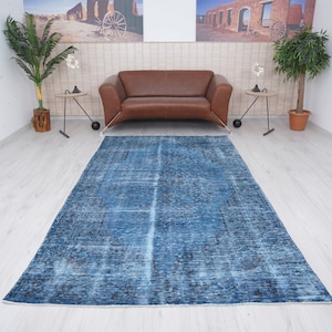 5x9 Rug, Oushak Rug, 5x9 Vintage Rug, Handmade Area Rug, Turkish Rug 5x9,Antique Rug,Wool Rug, Organic Rug,Muted Rug,Neutral Area Rug,421