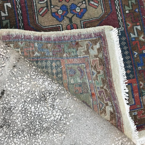 Turkish Small Rug , Oushak Small Vintage Rug , Handmade Door Mat , Rug Ped , Out Door Rug shops , Table Rug , Office Rug , 2'4