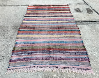 turkish kilim rug, vintage embroidered kilim rug, area kilim rug Free Shipping 5.2x9.8 ft floor kilim rug, anatolian kilim rug, rug