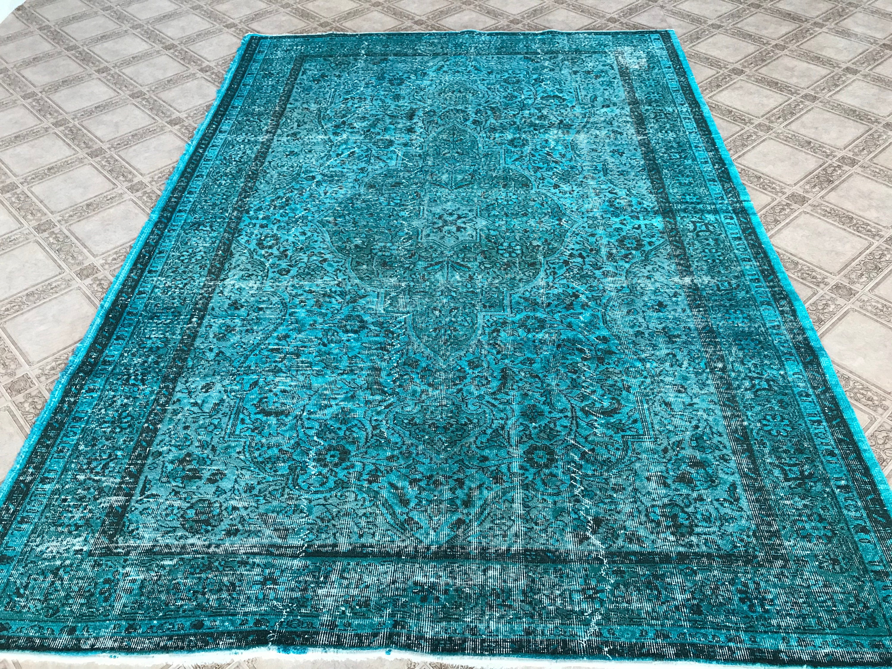 7.0x10.1, VINTAGE RUG, TURKISH Rug, Oushak Rug, Oriental, Heriz