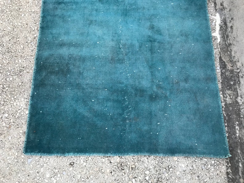 3.6x6.4 ft Antique Turkish Rug Handmade Rug Blue Oushak Rug Turkish Kilim Rug B306 Area Rug Anatolian Rug Vintage Turkish Rug