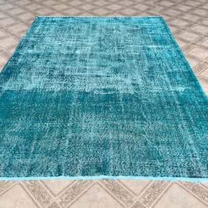 Vintage Rug / Turkish Rug 7x10 / Oushak Rug / Bohemian Rug/ Area Rug / Antique Rug / 6.8x9.8 ft / Boho Rug / Unique Rug / Organic Rug G391