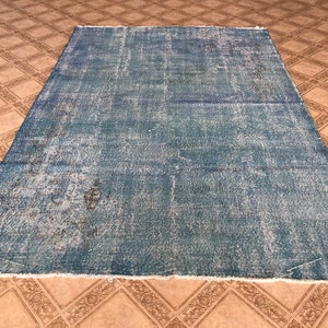 unique oversize rug , turkey rug , free shipping 6.9x10.3 feet , turkish rug , boho decor , diningroom rug , organic rug , oushak rug , G370